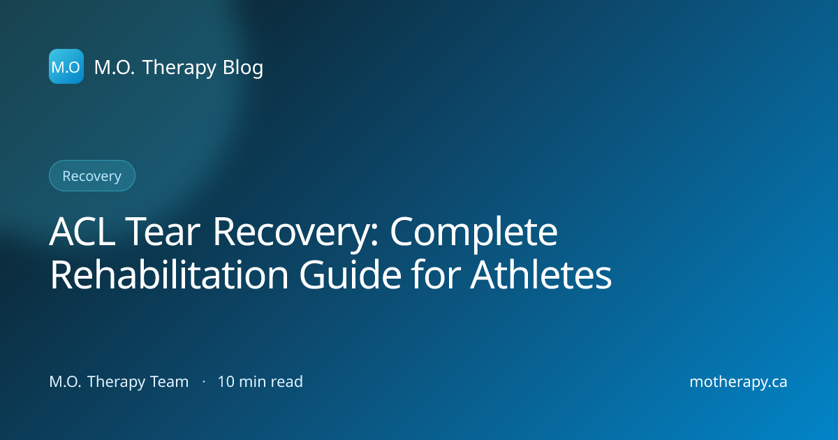 ACL Tear Recovery: Complete Rehabilitation Guide for Athletes | M.O ...