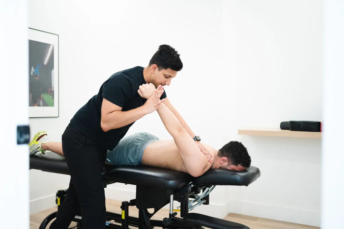 Chiropractic care and spinal adjustment at M.O. Therapy